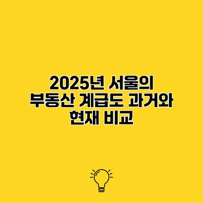 2025년 서울의 부동산 계급도 과거와 현재 비교