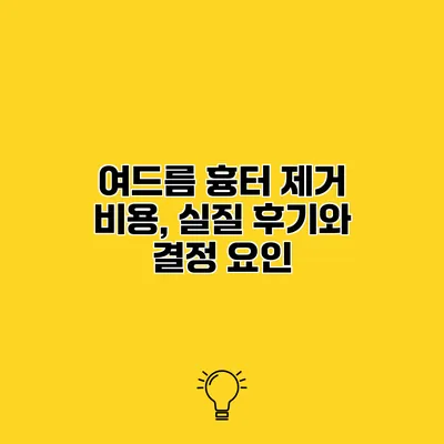 여드름 흉터 제거 비용, 실질 후기와 결정 요인