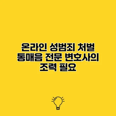 온라인 성범죄 처벌 통매음 전문 변호사의 조력 필요