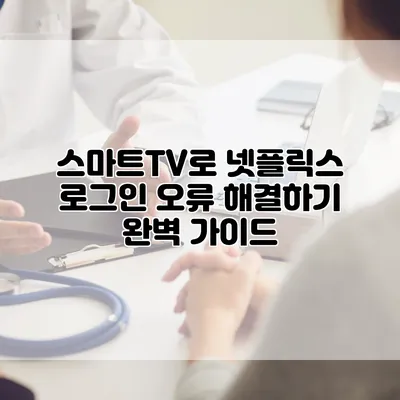 스마트TV로 넷플릭스 로그인 오류 해결하기: 완벽 가이드
