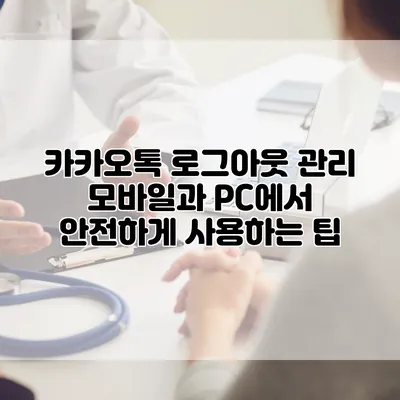 카카오톡 로그아웃 관리: 모바일과 PC에서 안전하게 사용하는 팁